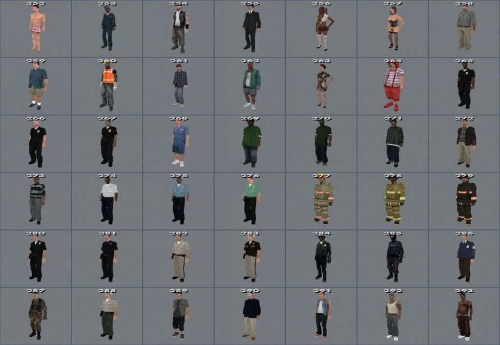 SAMP Skin ID's | Los Santos Public Roleplay